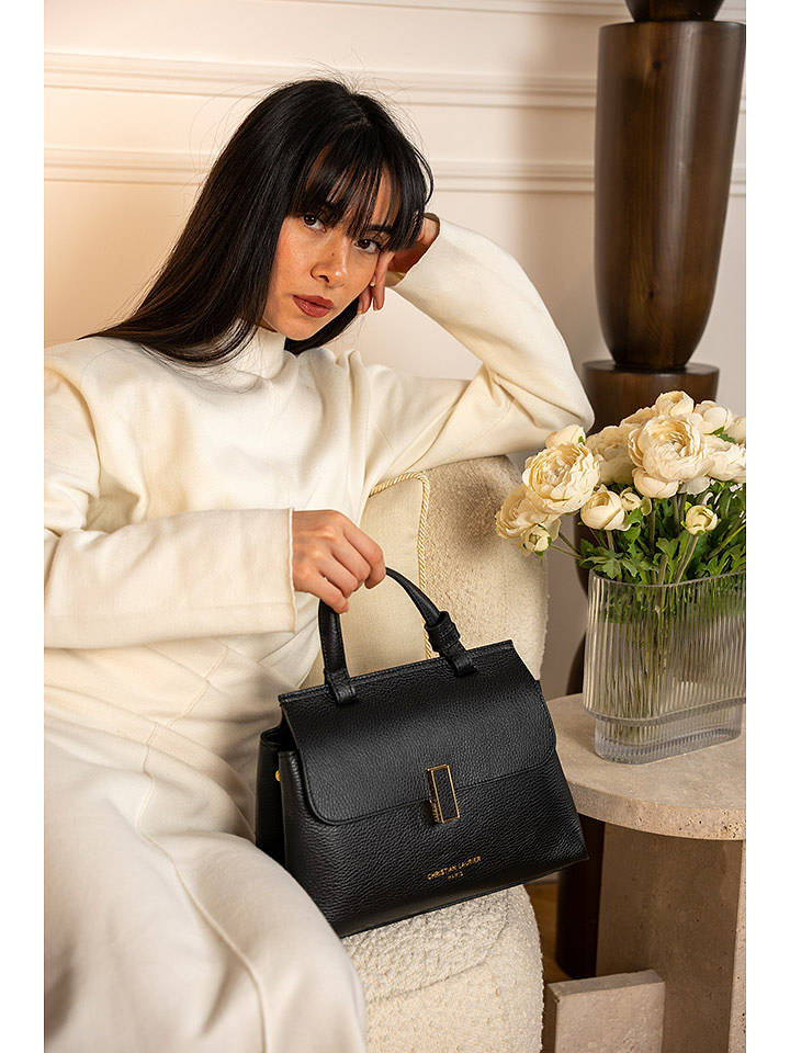 Christian Laurier Leder-Henkeltasche "Ciara" in Schwarz - (B)27 x (H)19 x (T)9 cm - onesize