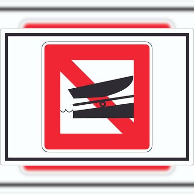 HB-Druck Ein- und Auswassern verboten Symbol Aufkleber A7 (74x105mm)