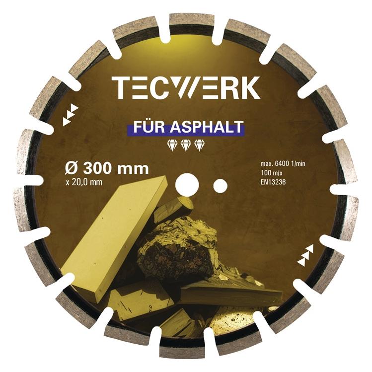 Tecwerk Diamanttrennscheibe ASPHALT Ø 350 mm Bohrung 20 mm Segmenthöhe 10 mm Segmentstärke 3,2 mm Segment... (2000865433)