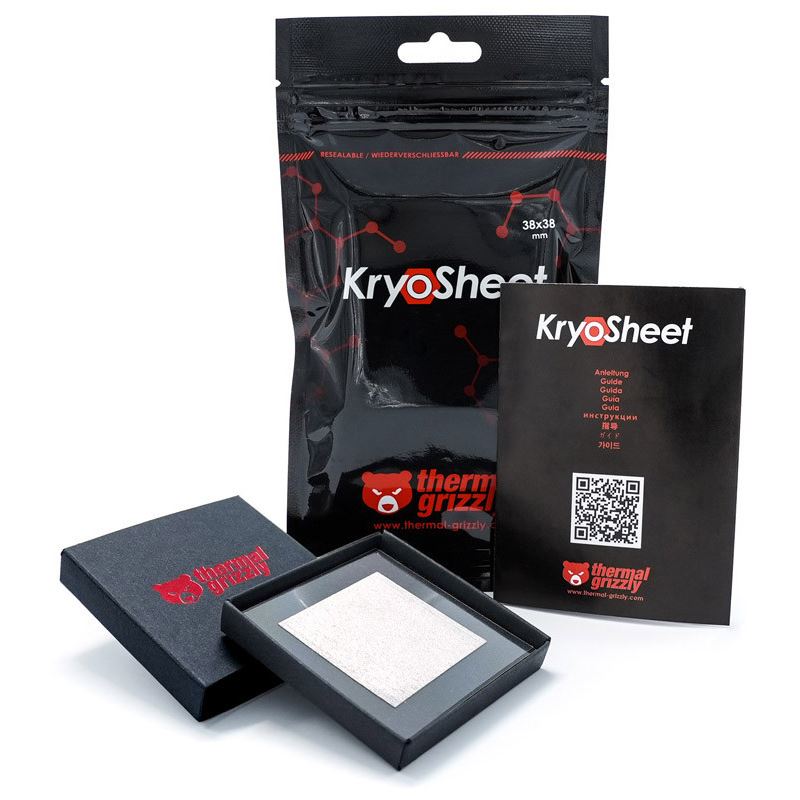 Thermal Grizzly KryoSheet Waermeleitpad 1 Stück 38x38x0,2mm
