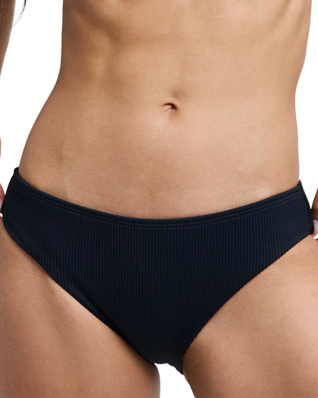 Bikini-Hose ROXY "Roxy Love Hipster", Damen, Gr. L, blau (anthrazit), Obermaterial: 91% Nylon, 9% Elasthan., Badehosen Bikini-Hose anthrazit L