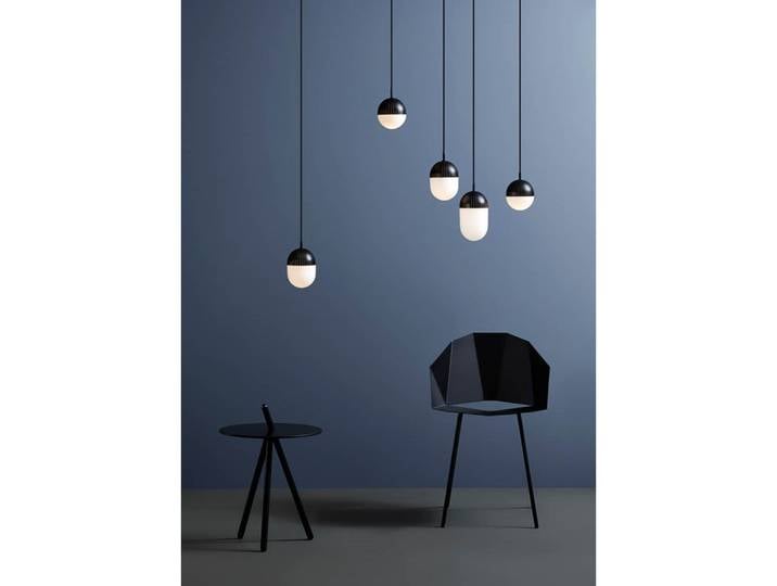 Dot Pendelleuchte L Black/Opal - Woud - Wohnzimmer - Metall