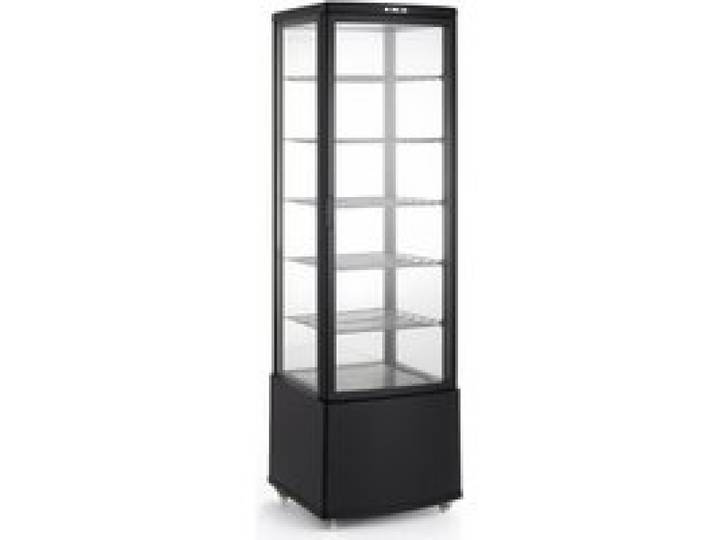 Vitrine réfrigérée panoramique - PESAGE MB - 235 L - Froid ventilé - 0/+12°C - Éclairage LED - Noire