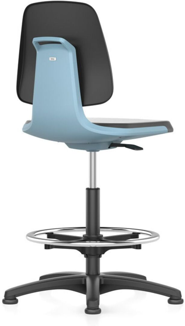 bimos Arbeitsstuhl Labsit 3, K-Leder blau Sitzhöhe 520-770 mm (9121-MG01-3277)