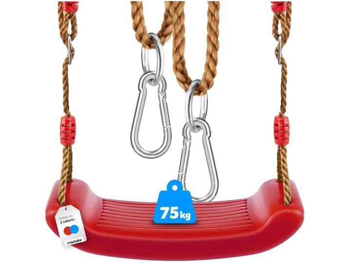 Siège de balançoire Swifty, antidérapant et réglable en hauteur - rouge