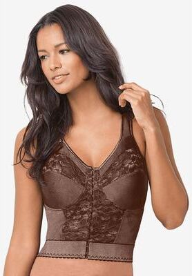 Plus Size Women's Easy Enhancer® Wireless Longline Posture Bra by Comfort Choice in French Toast (Size 40 C)