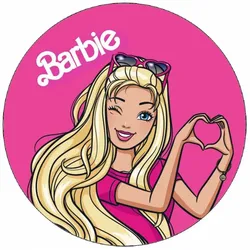 Essbares Papier Rosa „Barbie“, 19,5 cm