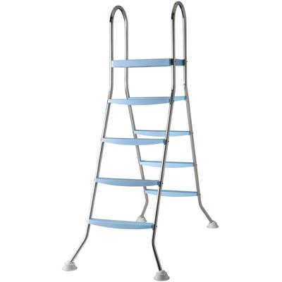 Poolleiter GRE "für Aufstellpools", blau (aluminiumfarben, blau), B:8cm H:142cm L:45cm, Aluminium, Stahl, Leitern, Edelstahl, 2x4 Stufen