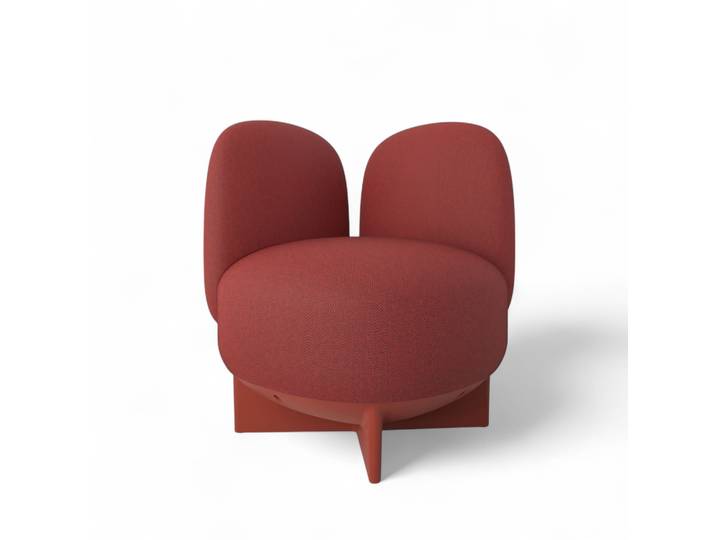 Gaber To-Go Hocker mit Rücken- & Armlehne, Rot/Ziegelrot, Neu