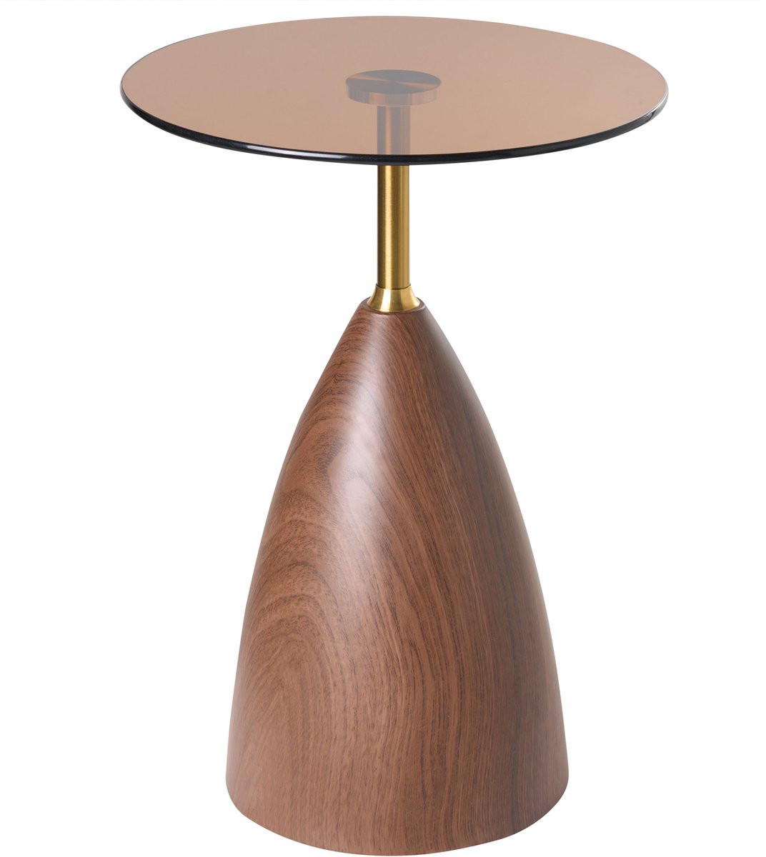 Beliani Wallis Ronde metalen bijzettafel - Bruin