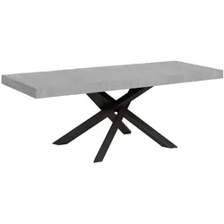Itamoby Ausziehtisch 200/304x90 cm Volantis Premium Zement anthrazit Beine
