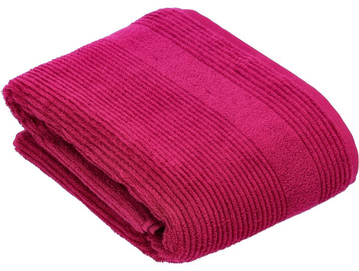 Badetuch VOSSEN Tomorrow , lila (cranberry), B:100cm L:150cm, Webfrottier, Baumwolle, Handtücher, Badetuch
