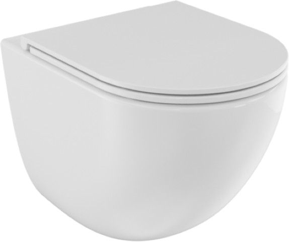 Besco Aspen Ergo White miska WC wisząca + deska wolnoopadająca Aspen White biały połysk #ZASE-B-DAB