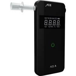ACE A Alkoholtester Schwarz 0 bis 4 ‰ Verschiedene Einheiten anzeigbar, Alarm, inkl. Display, Countdown-Funktion 107059