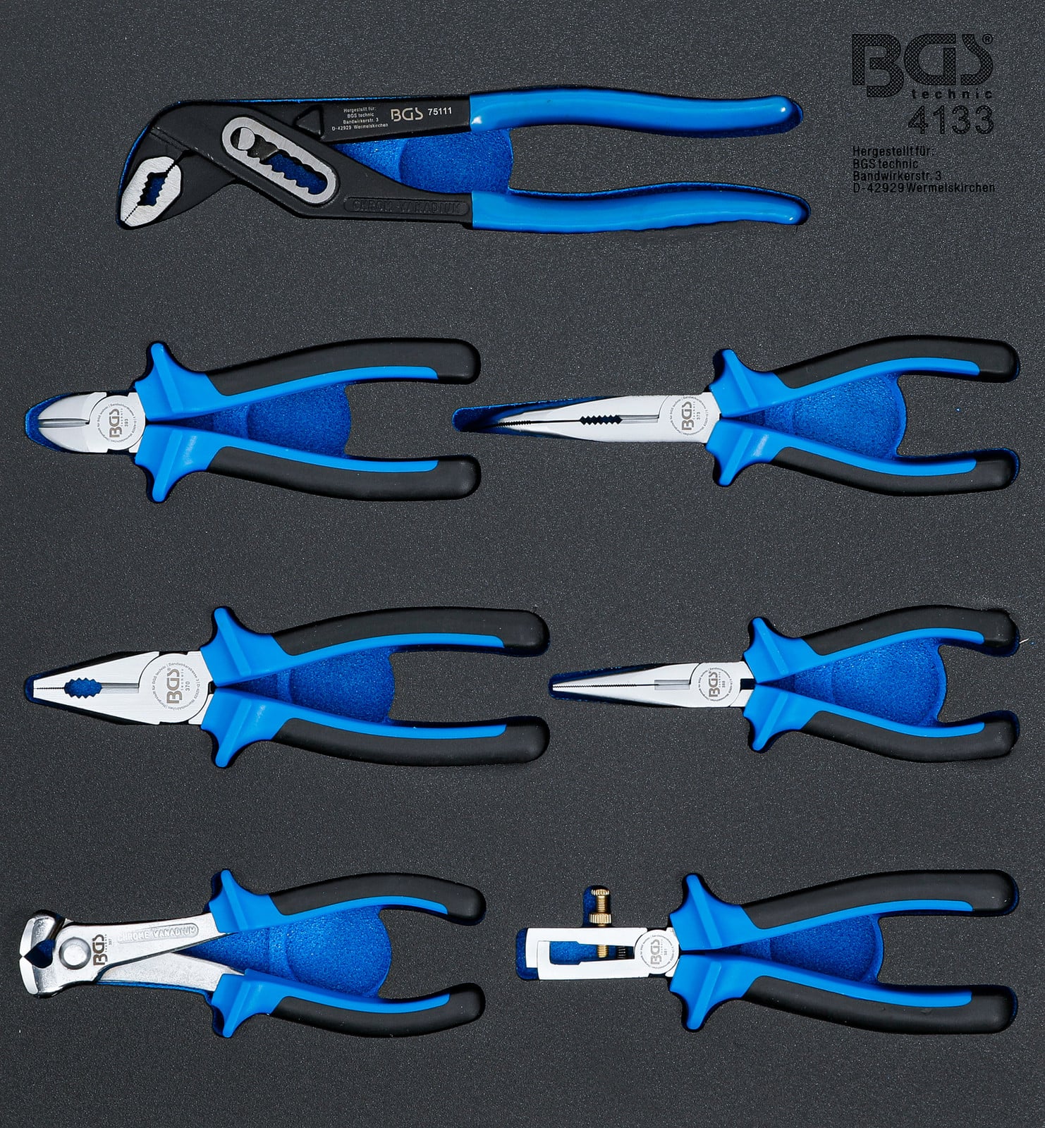 BGS Technic Gereedschapskist 2/3 met tangenset