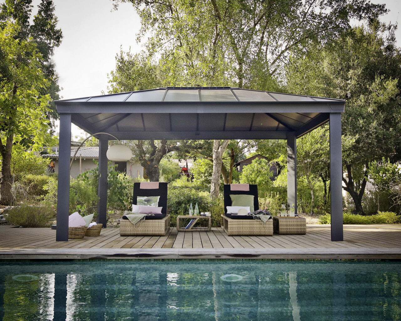 Canopia Pavillon Dallas 488 x 364 cm grau