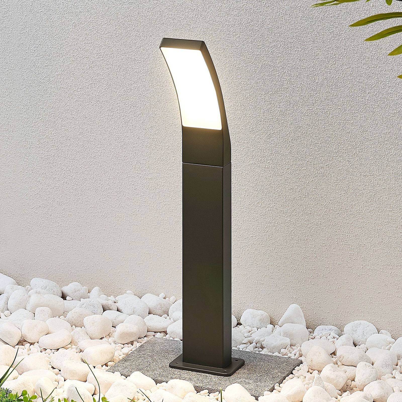 LED Wegeleuchte Ilvita Lindby, schwarz, Aluminium, Modern, LED Außenleuchte