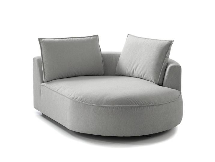 Modulottomane Grau/Hellgrau Webstoff Saia 126 x 154cm Ausrichtung rechts Modern