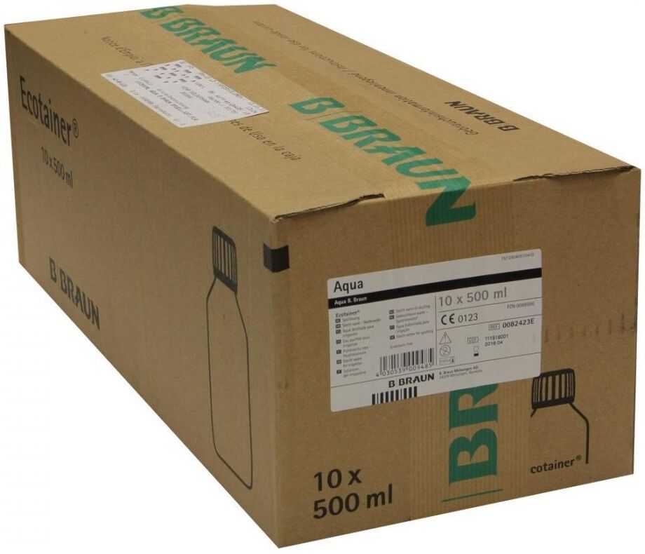 Aqua B.braun Spüllösung Kunststoff Flasche 10X500ml