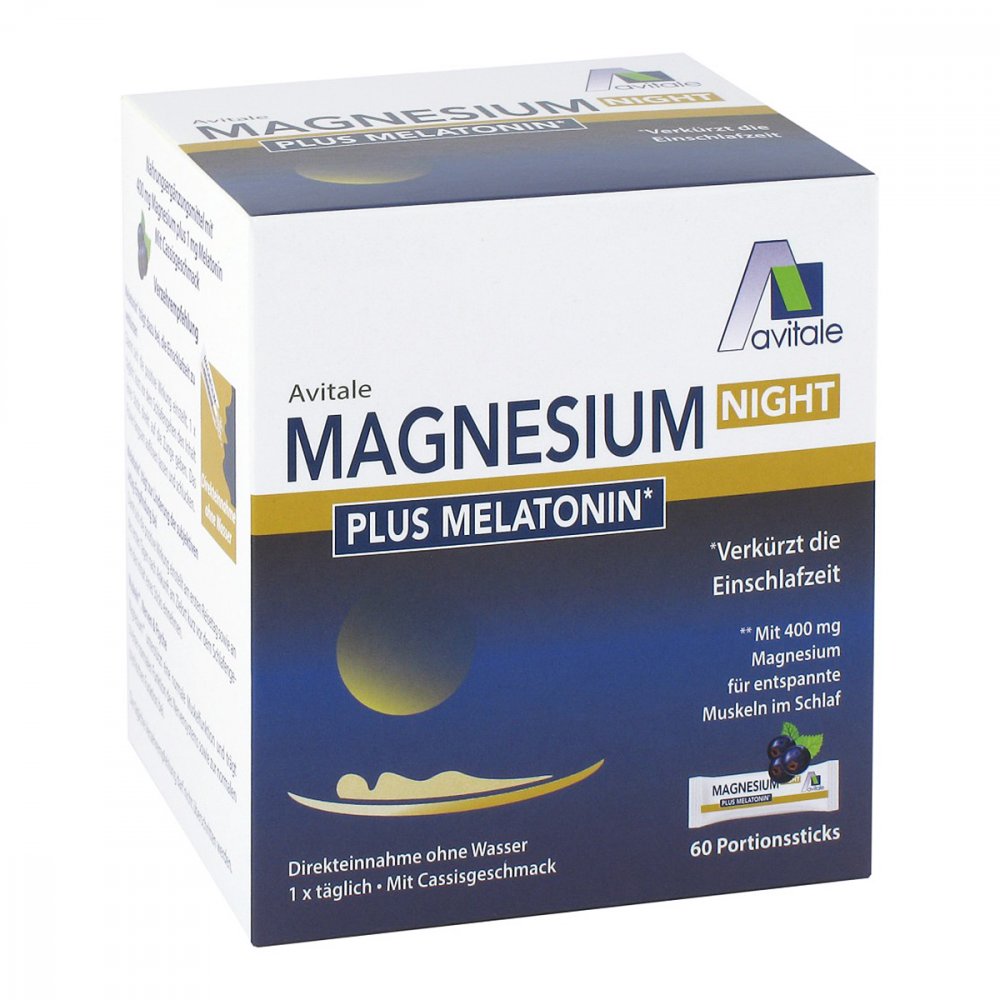 Avitale GmbH Magnesium Night Plus 1 mg Melatonin Pulver 17269344