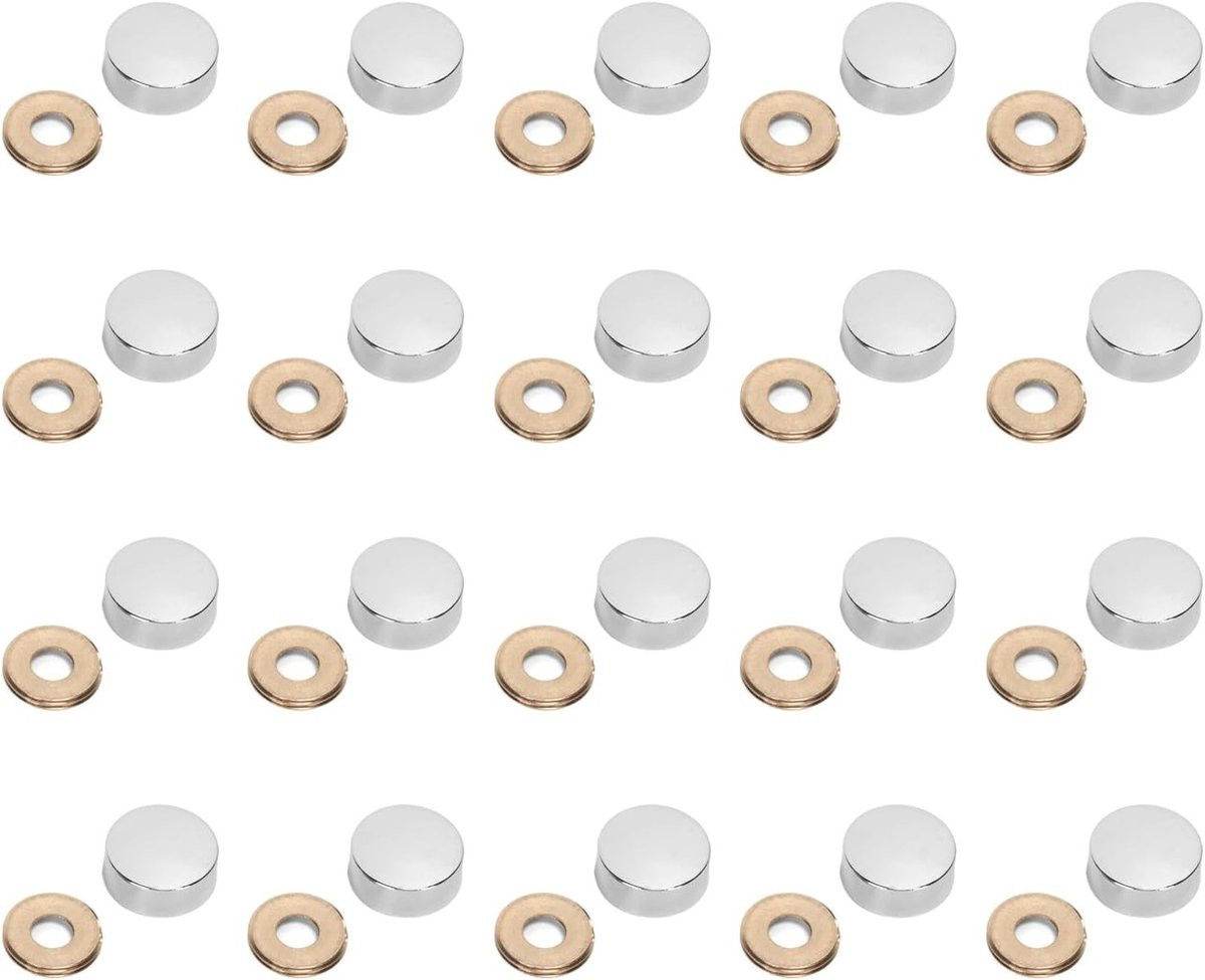 20 stuks Zinklegering Spiegelschroef Decoratie Covers voor Glazen Meubels, 16mm