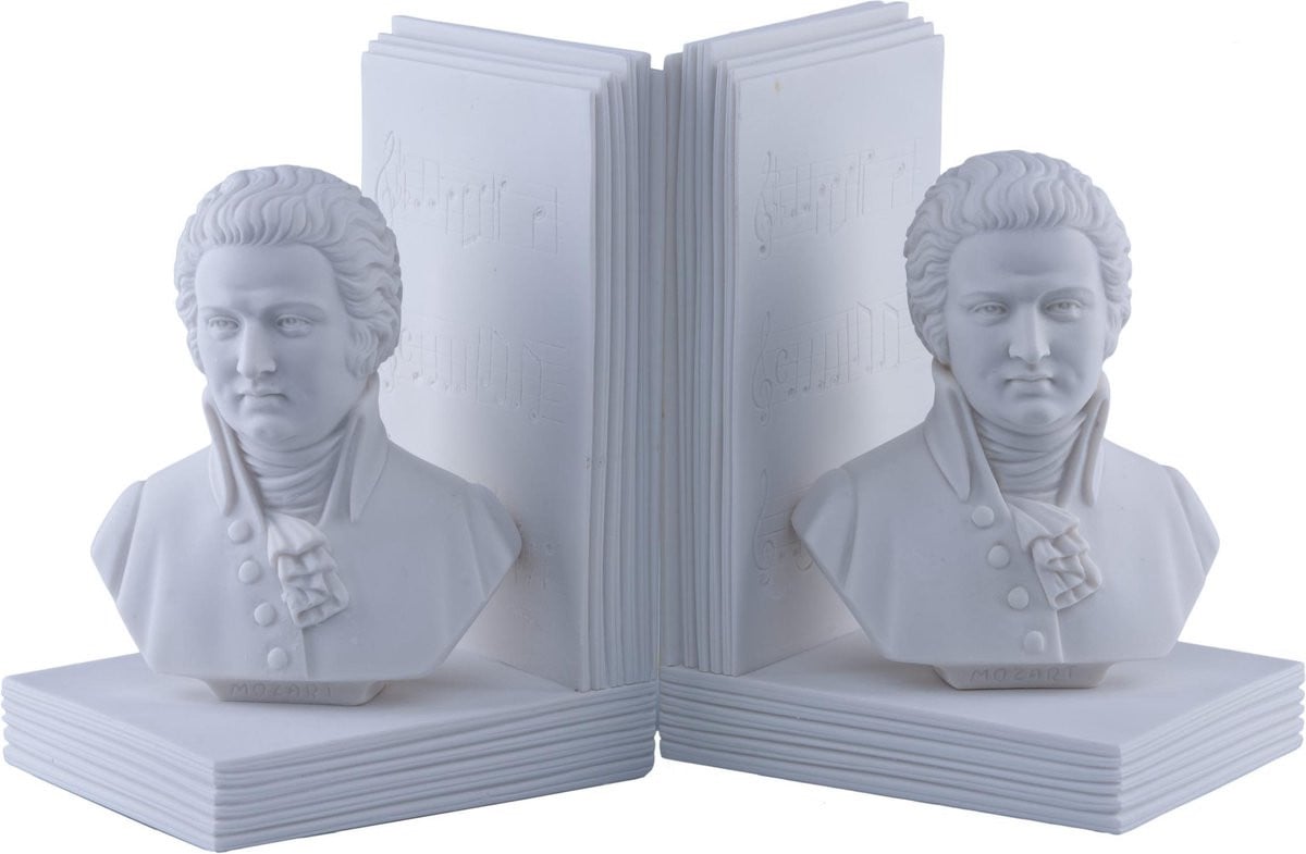Music Gifts Albast boekensteun Mozart