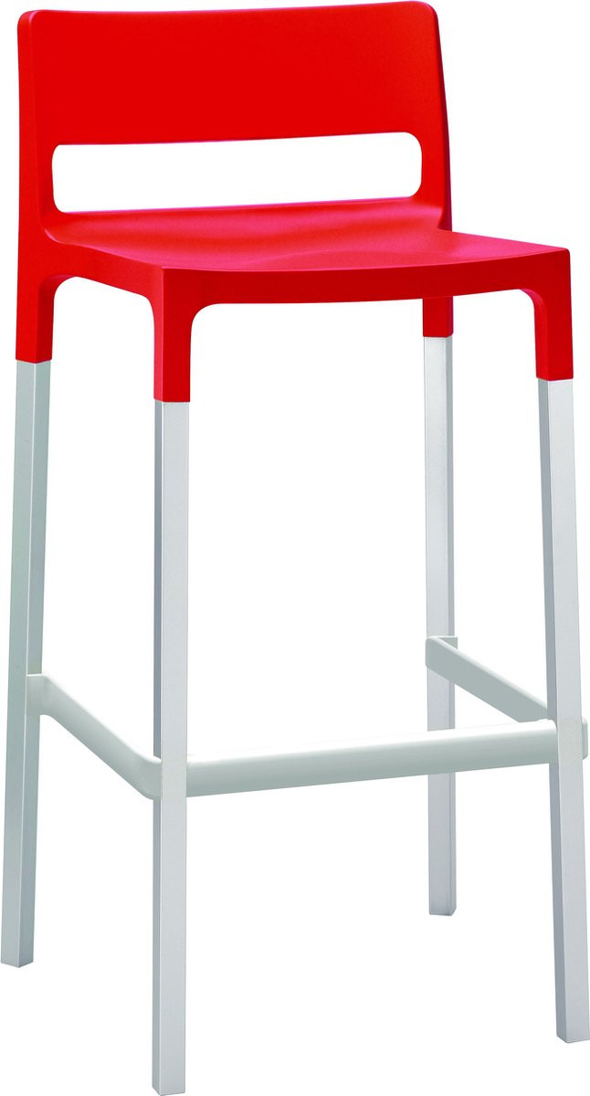 S•CAB Design barkruk Model DIVO rood stapelbaar