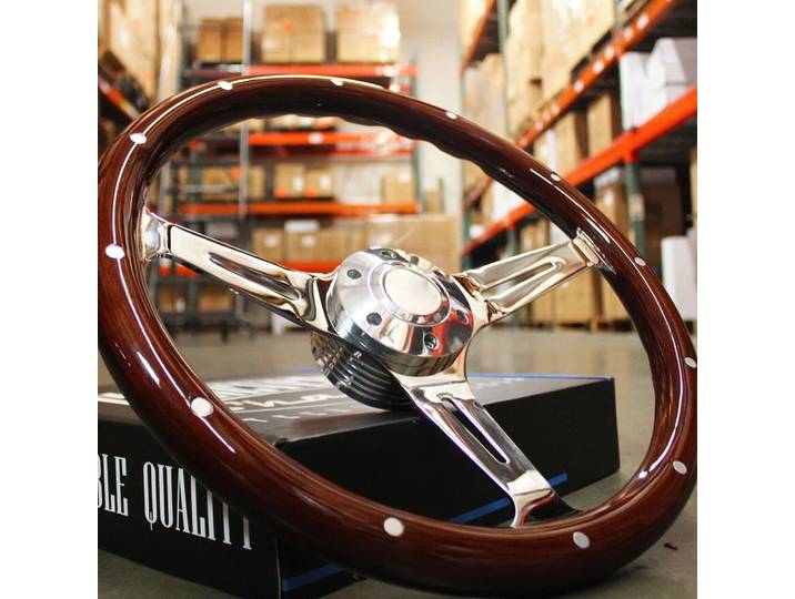 Volant de voiture universel décoratif personnalisé en bois classique, accessoires de voiture pour voitures de course