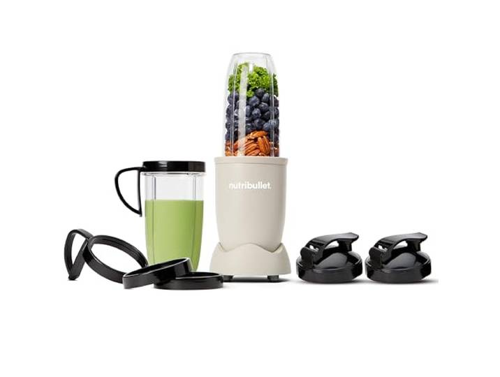 nutribullet Pro 900, Elektrischer Mixer, zerkleinerer, Smoothie Mixer, Multifunktionsmixer, 900w leistung, 900ml und 710ml Becher, Matt Sand, NB910MASN