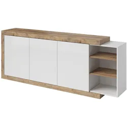SIDEBOARD Azior Weiß und Holz