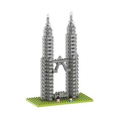 BRIXIES 200147 - Petronas Towers, 3D Konstruktionsbausatz aus Ministeinen, 450 Teile