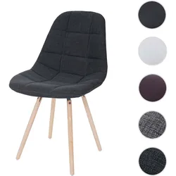Esszimmerstuhl HWC-A60 II, Stuhl Küchenstuhl, Retro 50er Jahre Design ~ Stoff/Textil dunkelgrau