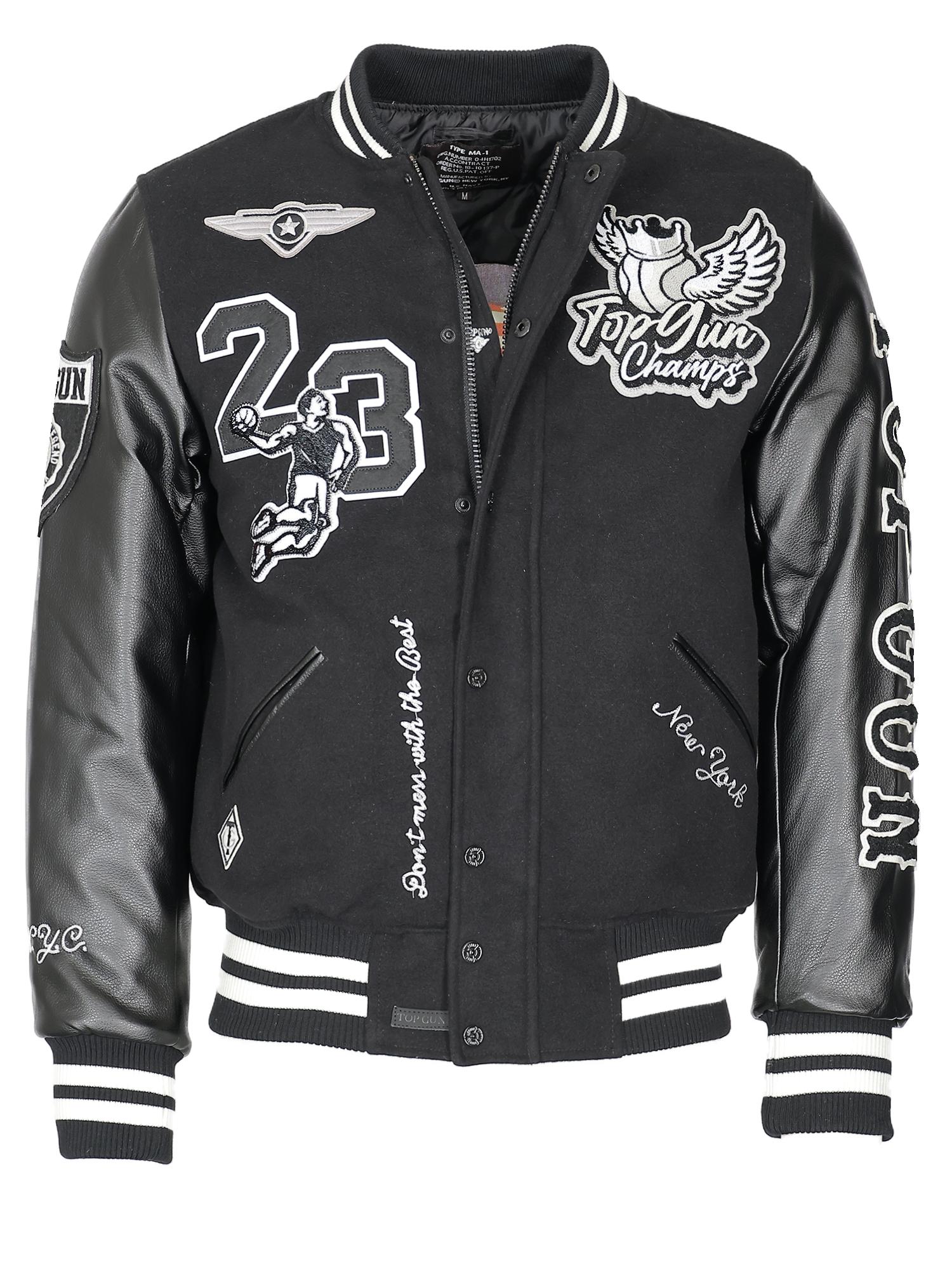 Top Gun College Jacke TG23004 im Materialmix