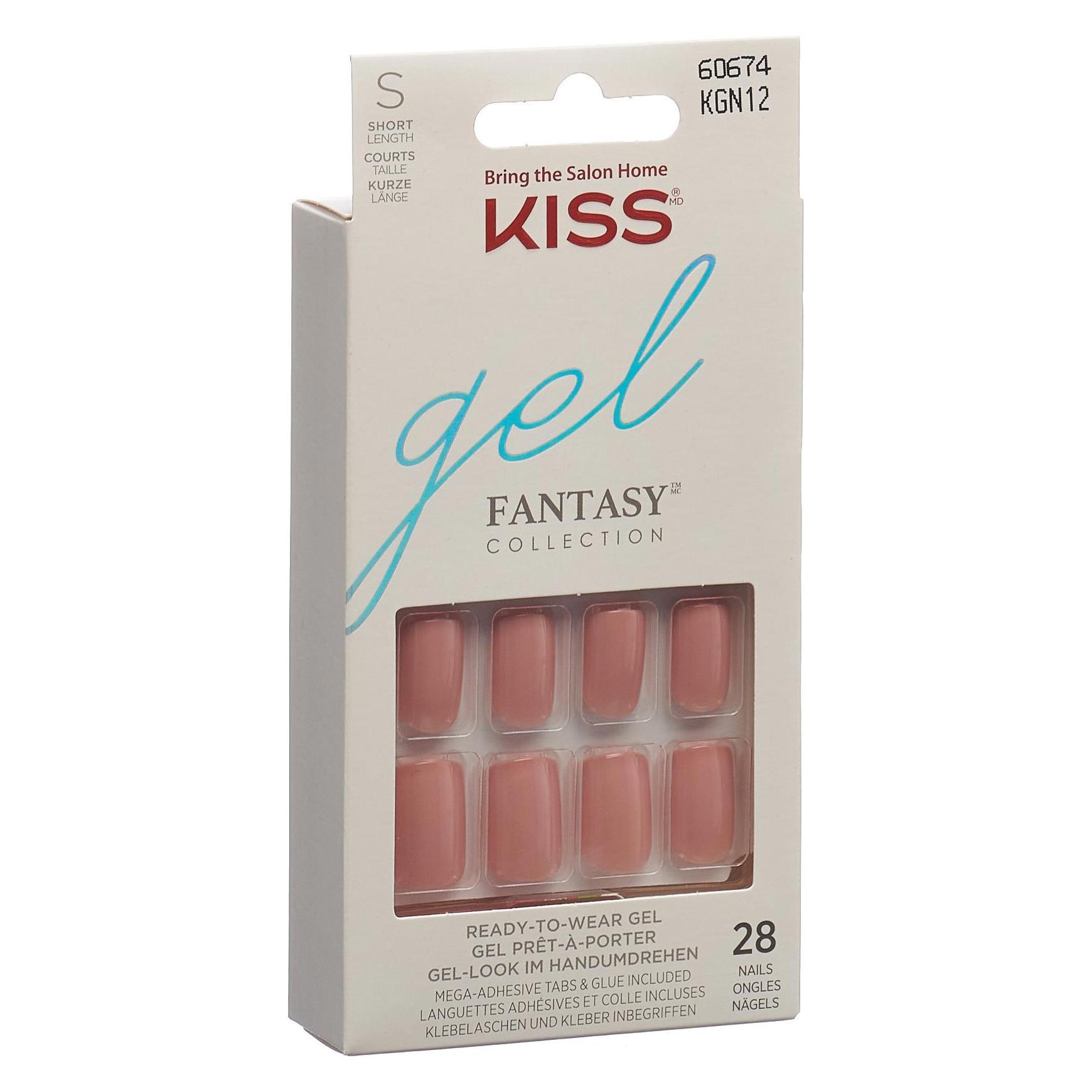 KISS Gel Fantasy (Kunstnägel, Durchsichtig, Rose) (030086)
