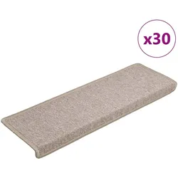 vidaXL Stufenmatten 30 Stk. 65x21x4 cm Taupe Rechteckiger Rand