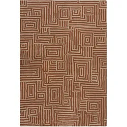 TEPPICH ARLEN, geometrisch, Terrakotta, 160 x 230 cm