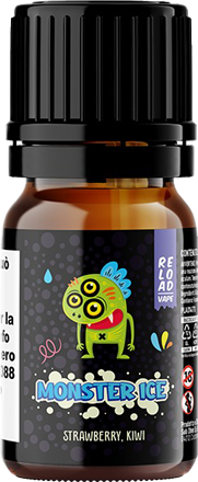 Reload Vape Strawberry Kiwi Monster Ice Aroma Concentrato 10ml Fragola Kiwi Ghiaccio