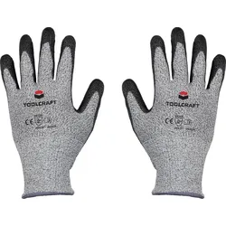 TOOLCRAFT  TO-5621604 HPPE-Faser, Polyester, Kunstfaser, Polyurethan Schnittschutzhandschuh Größe (H
