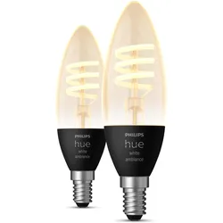 Philips Hue, Leuchtmittel, Filament White Ambiance (E14, 350 lm, 2x)