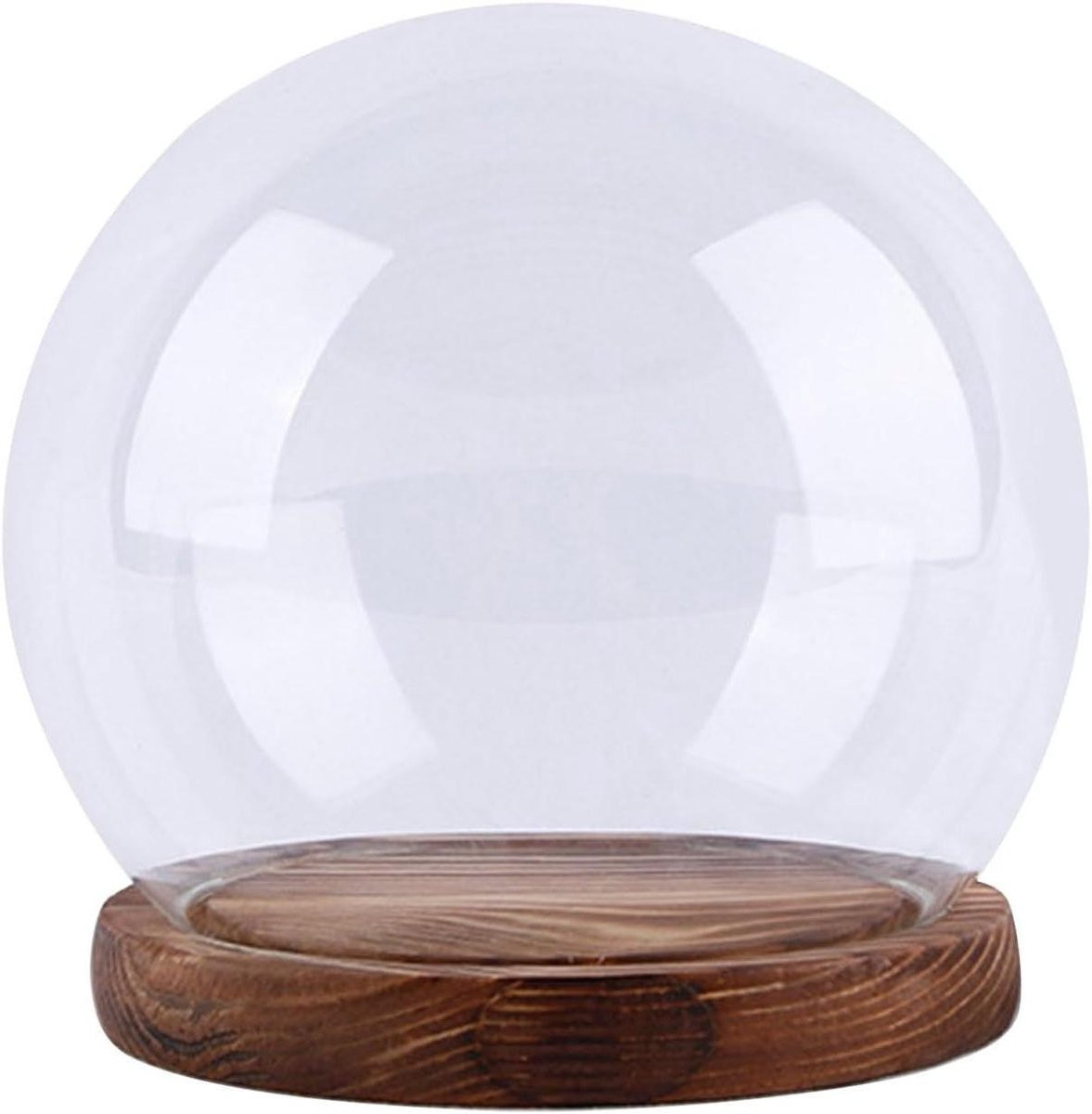 Glazen Cloche Koepel met Voet - Transparante Decoratieve Stolp - 15 cm