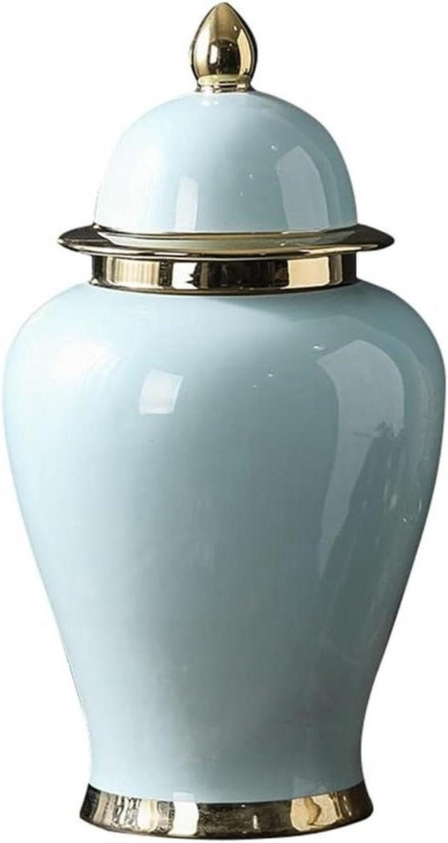 Handgemaakte keramische kruik als decoratieve vaas voor in je woonkamer, Hoogte: 38 cm