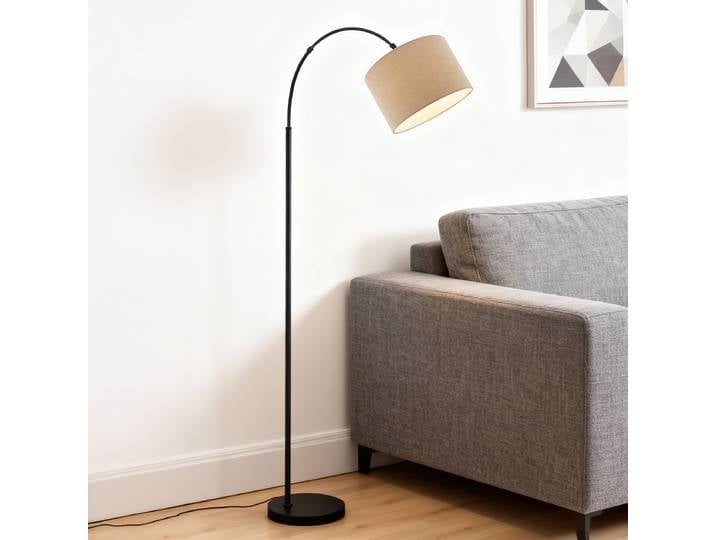 Lampadaire Coning 70 x 160 x 30cm Noir Velours Ampoule électrique E27