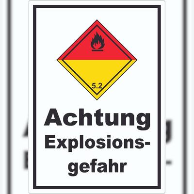 HB-Druck Aufkleber Organische Peroxide explosiv A0 (841x1189mm)