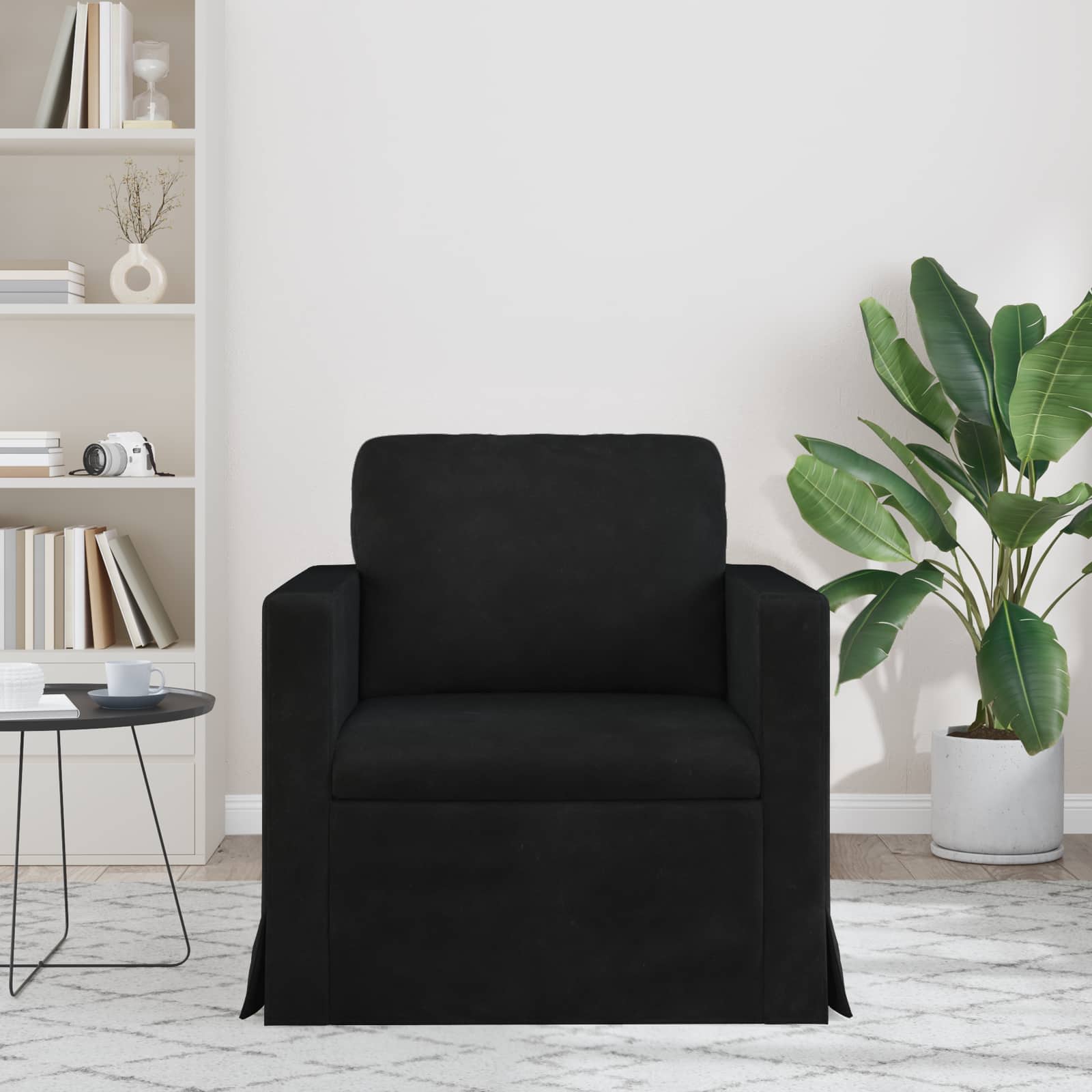 vidaXL Canapé Noir 78 x 78 x 80 cm Velours