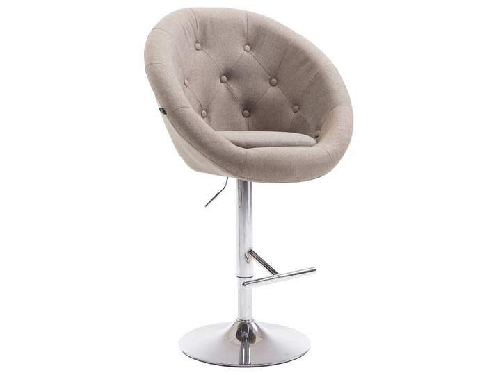 Tabouret de bar réglable pivotant en stoff taupe