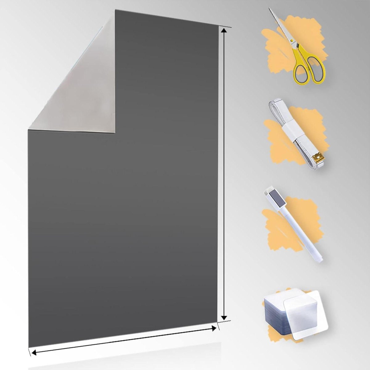 Grijs Verduisteringsstof Folie voor Raamverduistering tegen Zon en Hitte, 3m x 145m