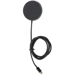 Brodit 217325 Magnetisches kabelloses Ladegerät (25 W), Wireless Charger, Schwarz
