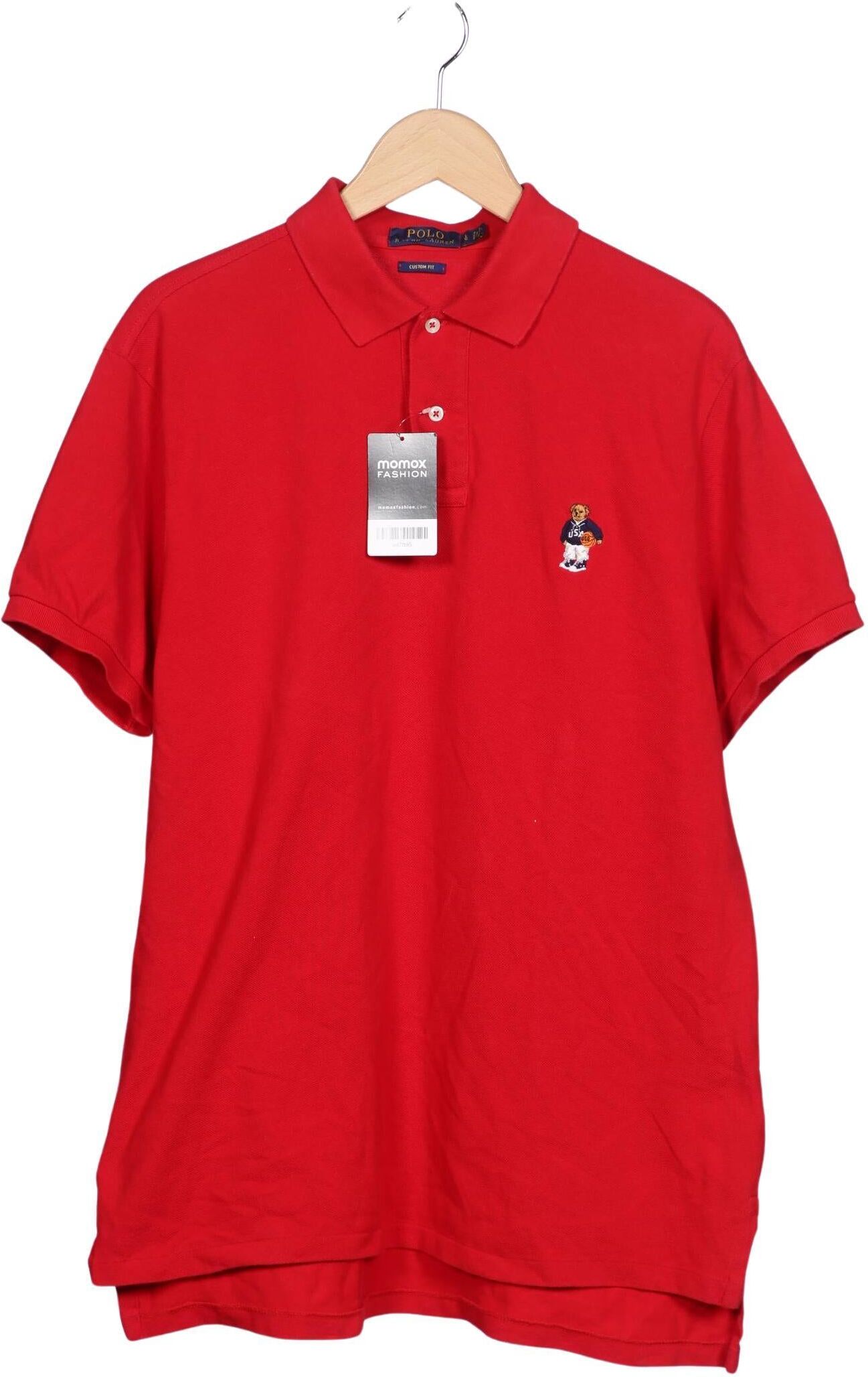 Ralph Lauren Polo Bear Herren Poloshirt, Rot, Gr. L, Baumwolle - Second Hand