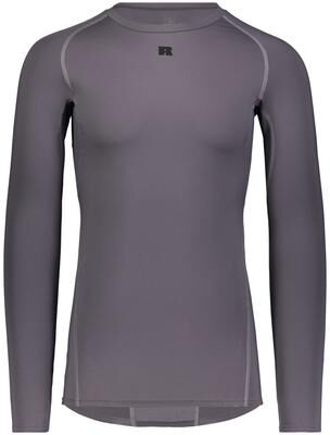 Russell Athletic R20CPM Long Sleeve Compression Top in Stealth size Medium   Polyester Blend