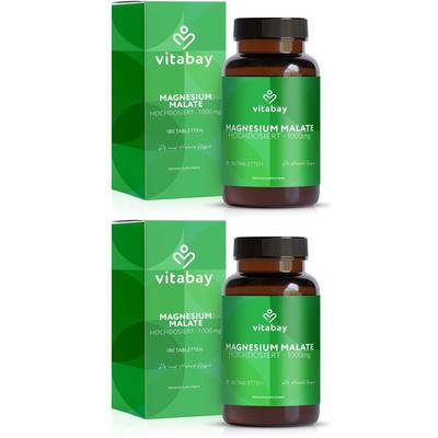 Magnesium Malate 1000 mg vegan hochdosiert Tabl. 2x 2x180 St Tabletten